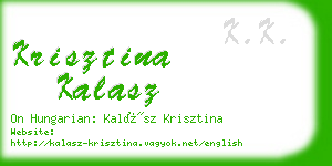 krisztina kalasz business card